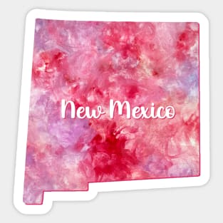 New Mexico state map USA heart watercolor pink watercolour Sticker